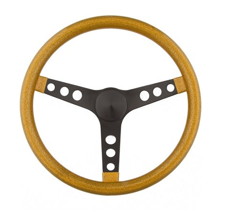 Steering Wheel Mtl Flake Gold/Spoke Blk 13.5 - VELA AUTO 