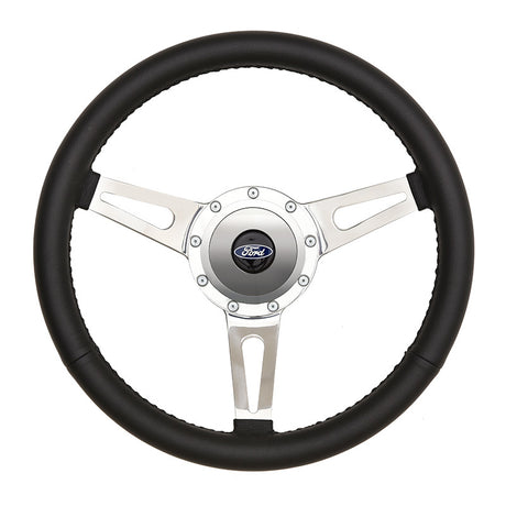 GT9 Retro Cobra Style Steering Wheel Black - VELA AUTO 