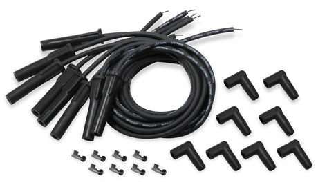 Spark Plug Wire Set Univ GM LS Cut to Fit - Black - VELA AUTO 