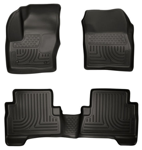 13-  Ford C-Max Front/ 2nd Floor Liners Black - VELA AUTO 