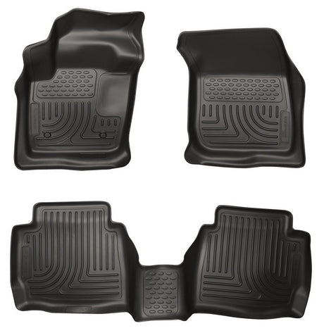 13-  Ford Fusion Front/ 2nd Floor Liners Black - VELA AUTO 
