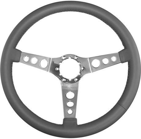 Steering Wheel Stainless Steel Vette Hot Rod - VELA AUTO 