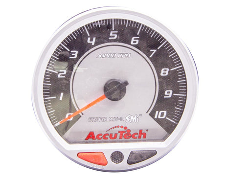 Tach 4-1/2in AccuTech Stepper Motor Silver - VELA AUTO 