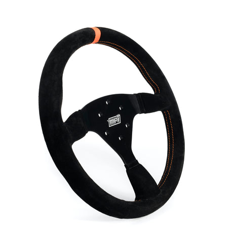 Track Day Steering Wheel 14in Flat Suede - Vela Auto