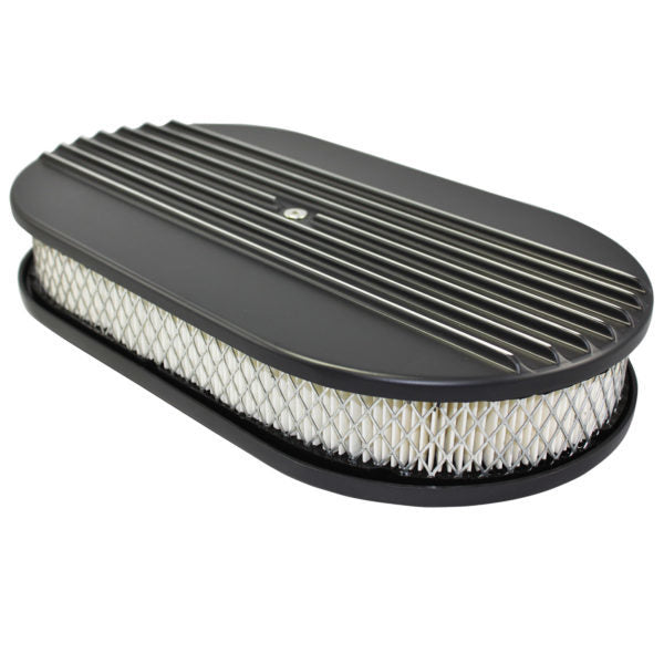 Air Cleaner Kit  15in X 2in Oval Half Finned Top