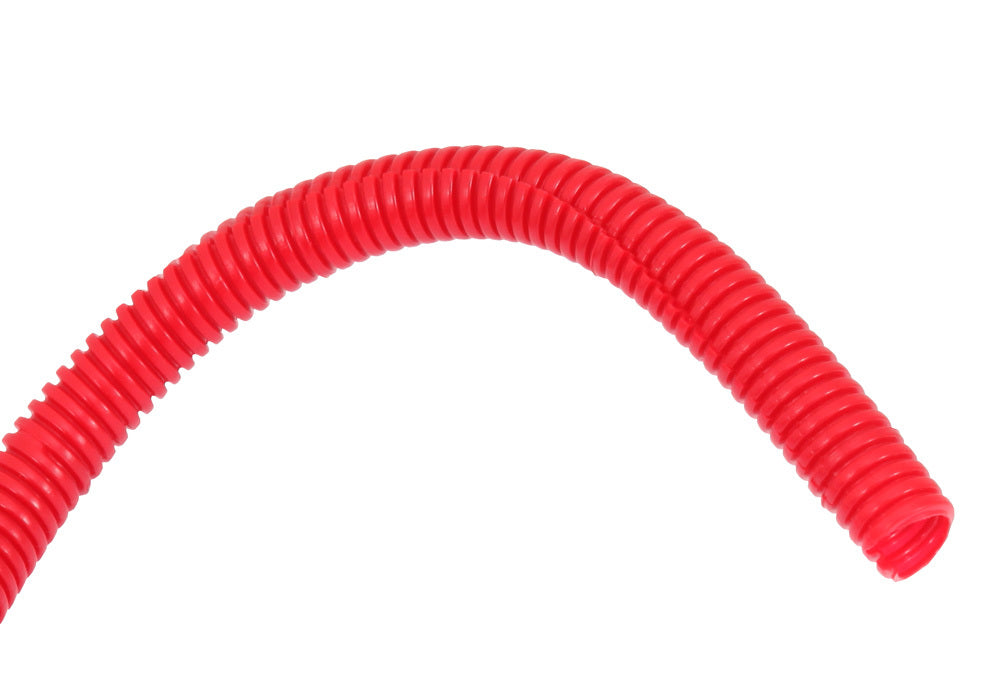 3/8in convoluted Tubing 8' Red